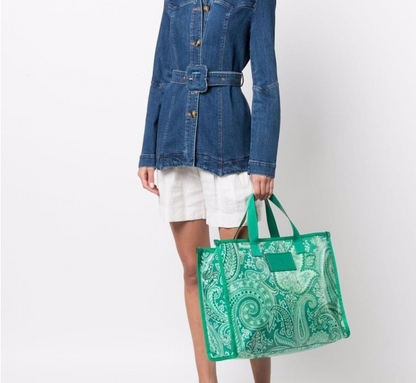 Etro Paisley Tote - Green