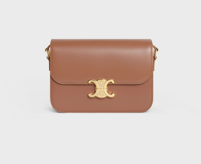 CLASSIQUE TRIOMPHE BAG IN SHINY CALFSKIN BRONZE