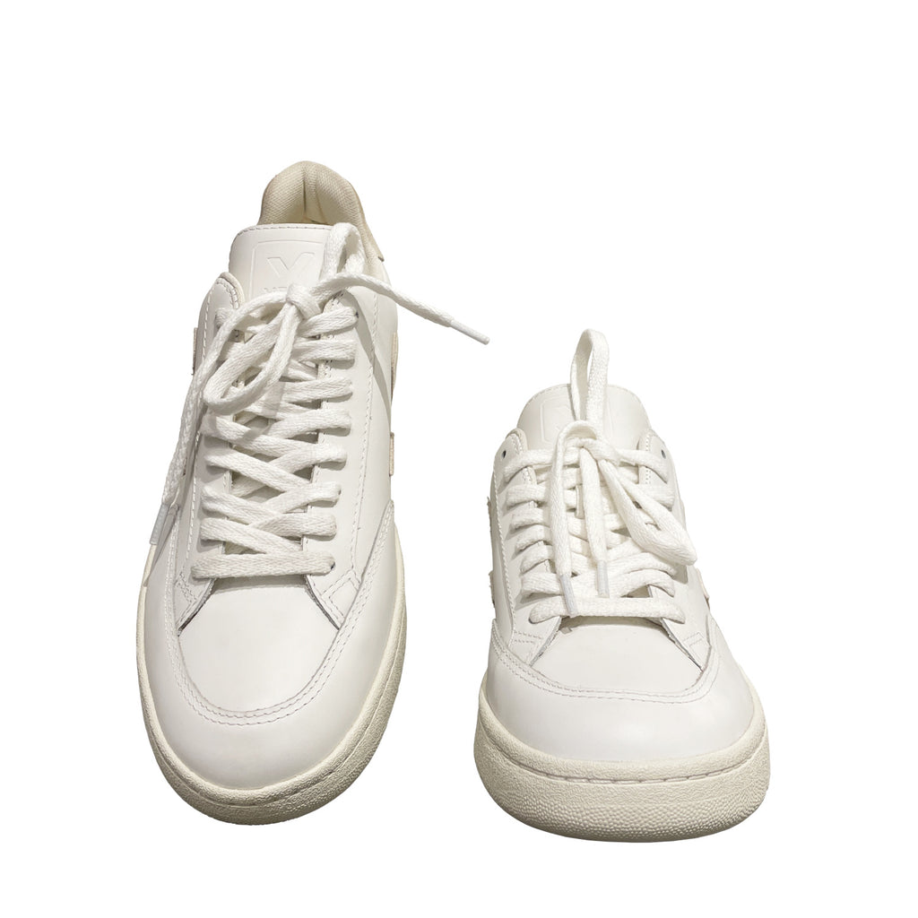 Veja V-12 Leather and Suede Sneakers