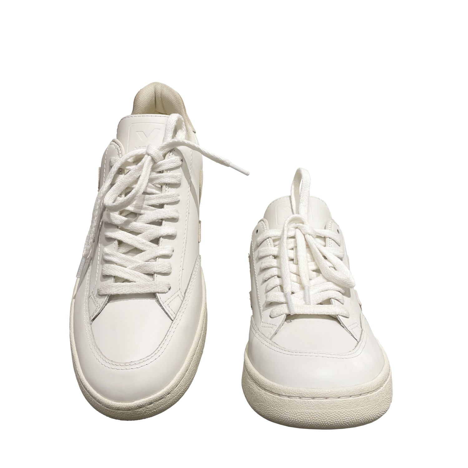Veja V-12 Leather and Suede Sneakers