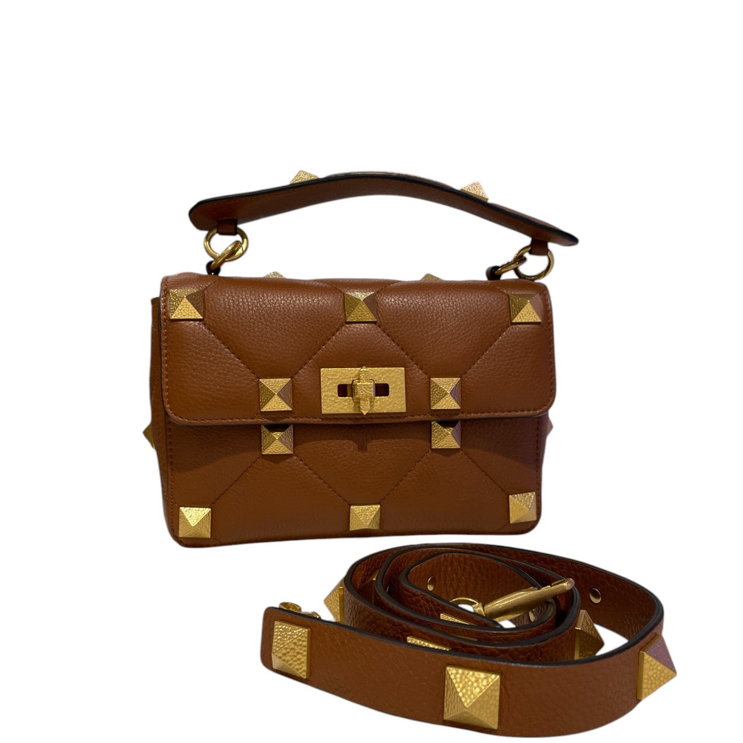 Valentino Garavani Roman Stud Bag in Quilted Grained Nappa Leather