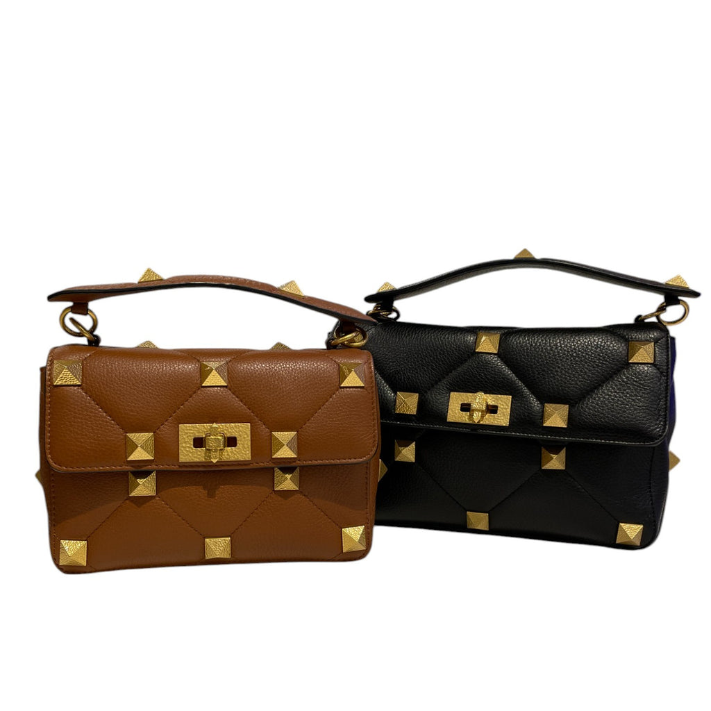 Valentino Garavani Roman Stud Bag in Quilted Grained Nappa Leather