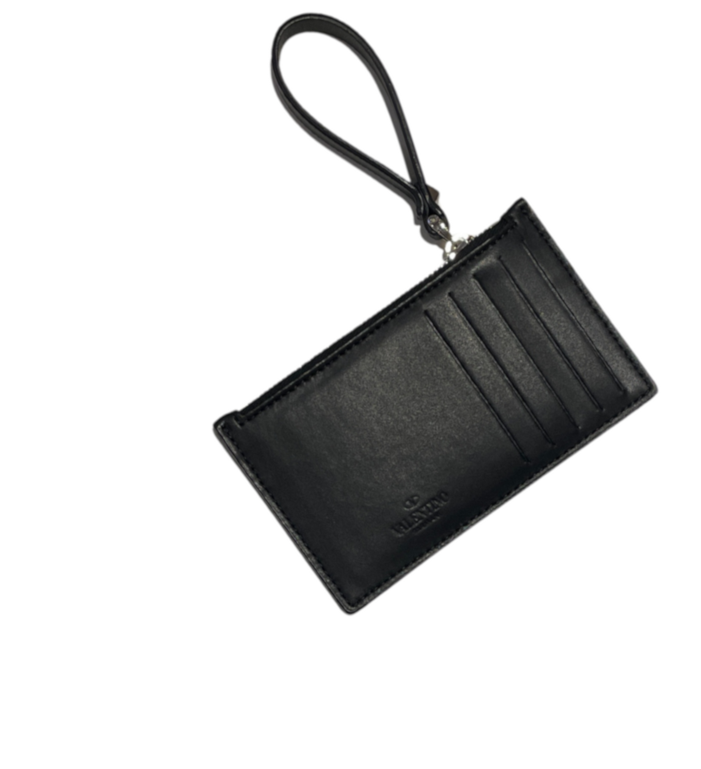 Valentino Garavani VLTN Signature Calfskin Leather Wallet and Card Holder