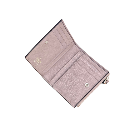 Valentino Garavani Rockstud Bifold Wallet in Grainy Calfskin