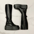 Valentino Garavani Uniqueform Calfskin Knee-High Platform Boots