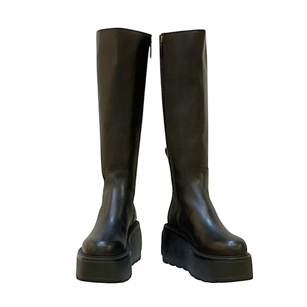 Valentino Garavani Uniqueform Calfskin Knee-High Platform Boots