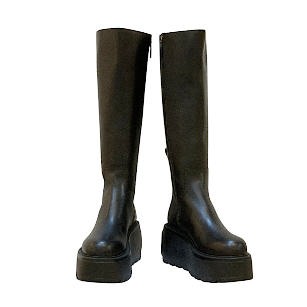 Valentino Garavani Uniqueform Calfskin Knee-High Platform Boots