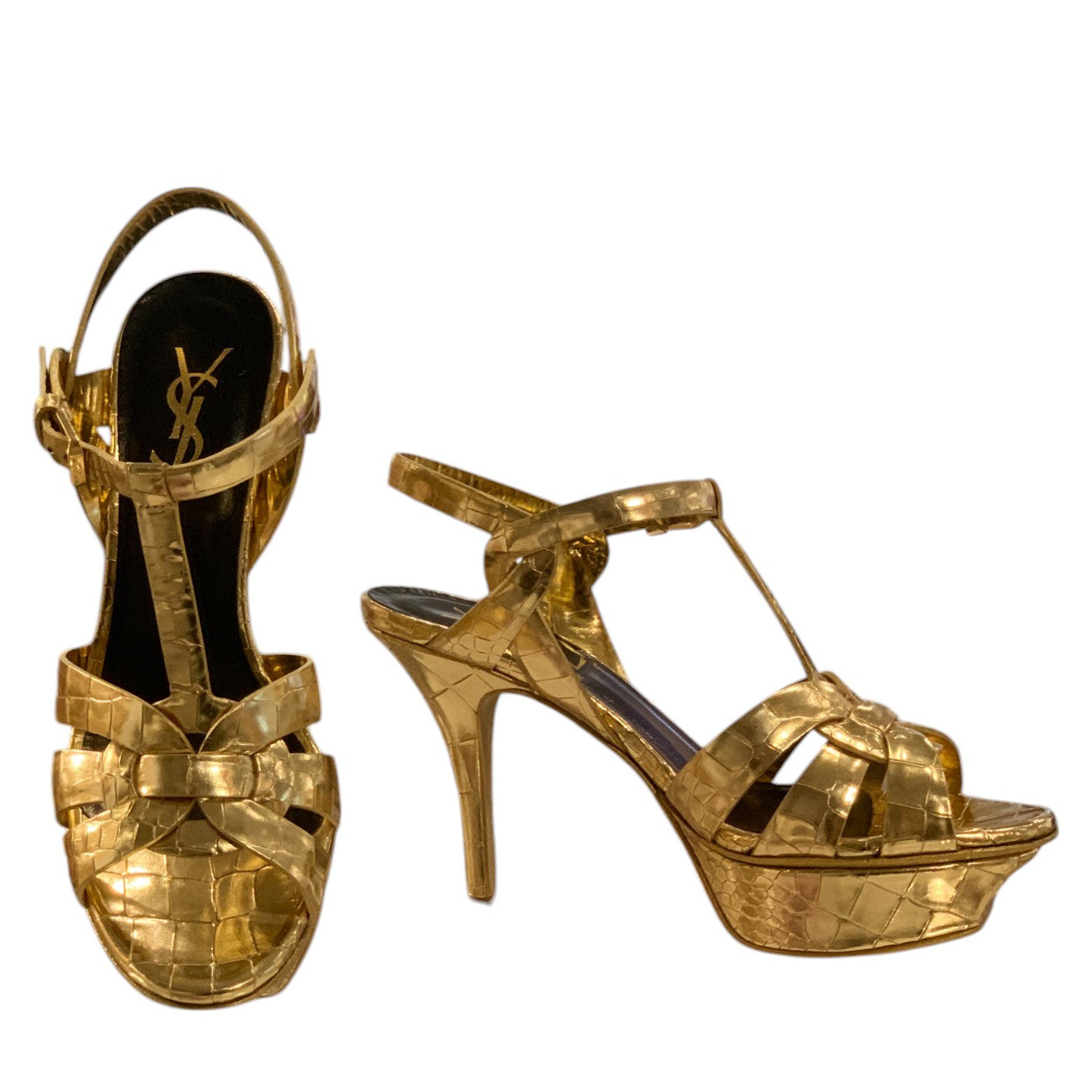 YSL Tribute Platform Sandals - Medium Heels