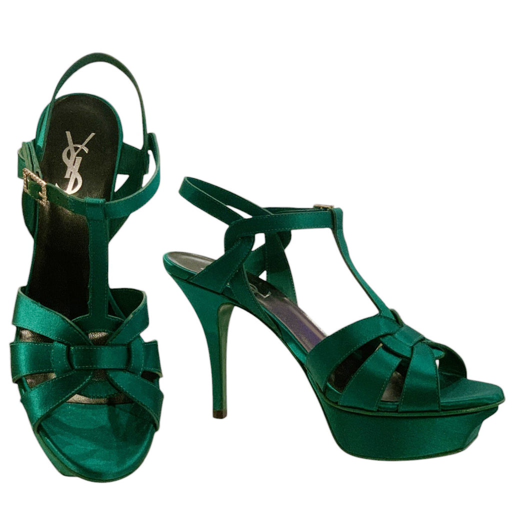 YSL Tribute Platform Sandals - Medium Heels