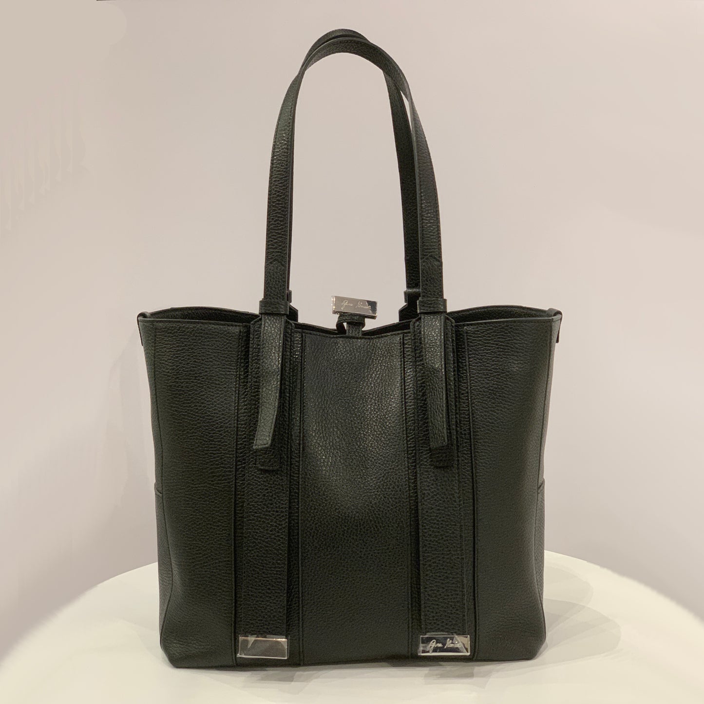 Gina Monroe Boxy Leather Tote Bag