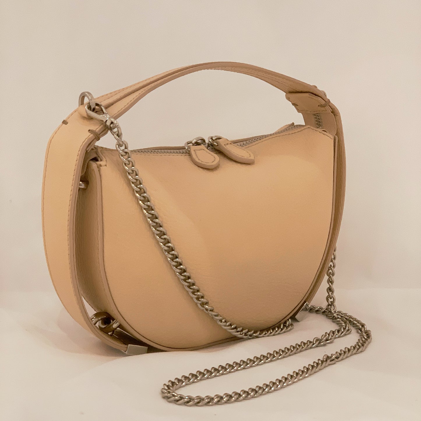 Gina Monroe Cush Leather Half Moon Bag