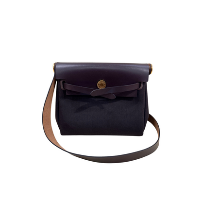 Hermès Herbag Zip 20 Bag in Militaire Canvas and Vache Hunter Leather