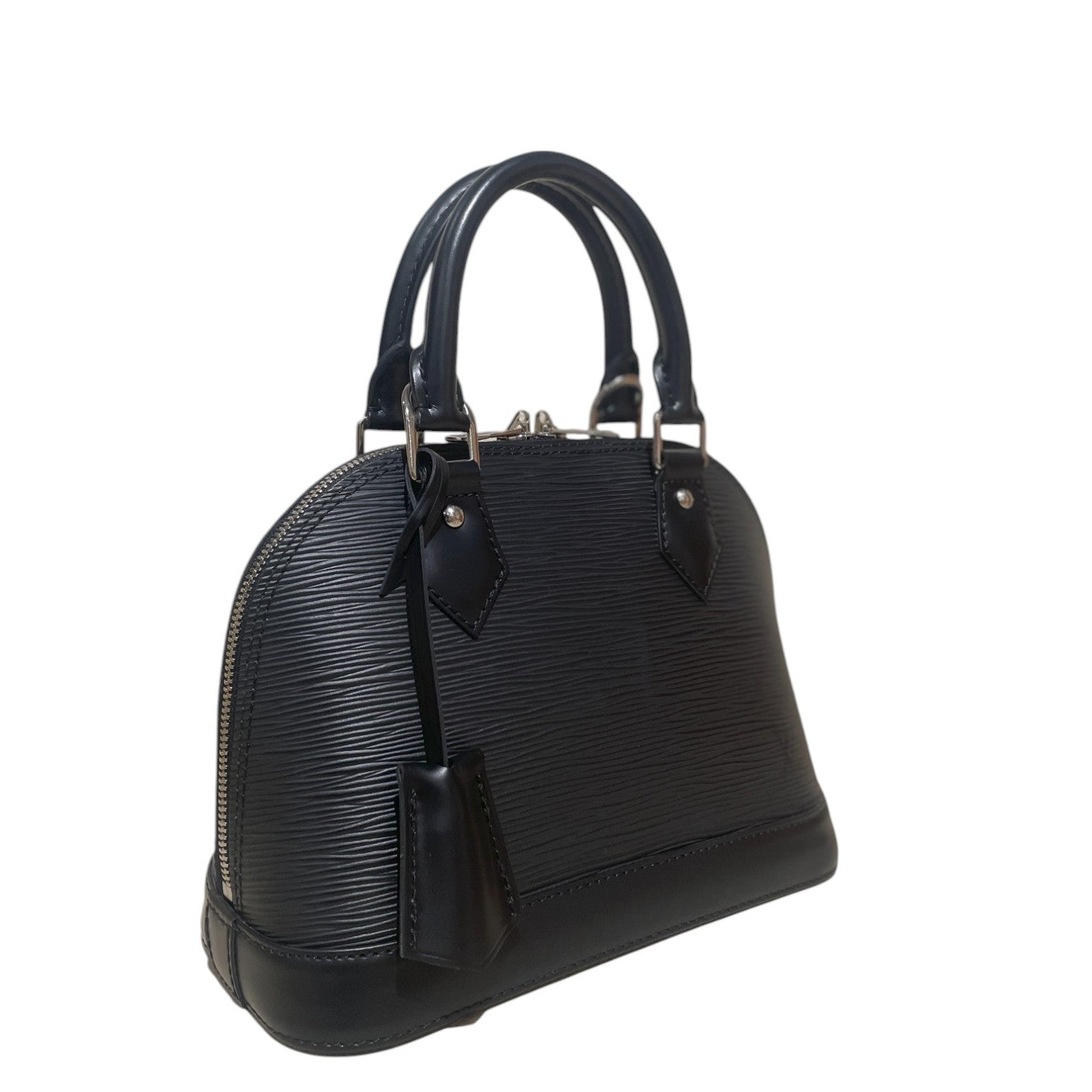 Louis Vuitton Alma BB Handbag in Epi Leather with Jacquard Strap