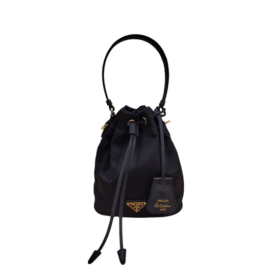 Prada Re-Edition 1978 Mini Re-Nylon Drawstring Bucket Bag